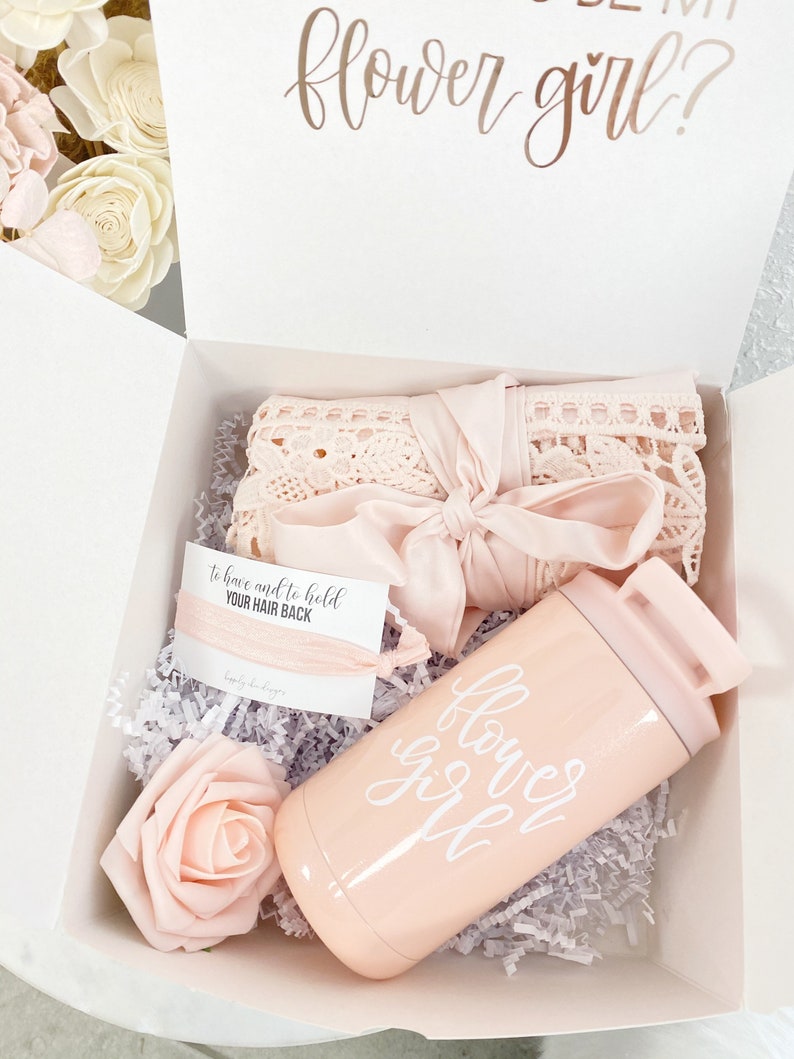 Flower Girl Proposal Gift Box Will You Be My Flower Girl Etsy