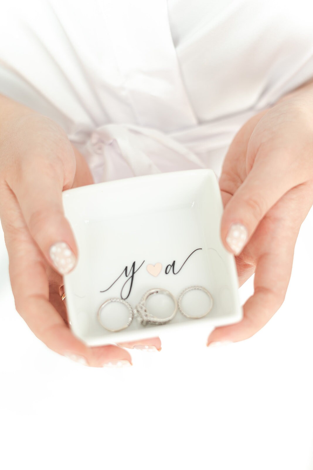 Initial ring dish ring tray jewelry ring dish tray trinket dish engagement gift idea for