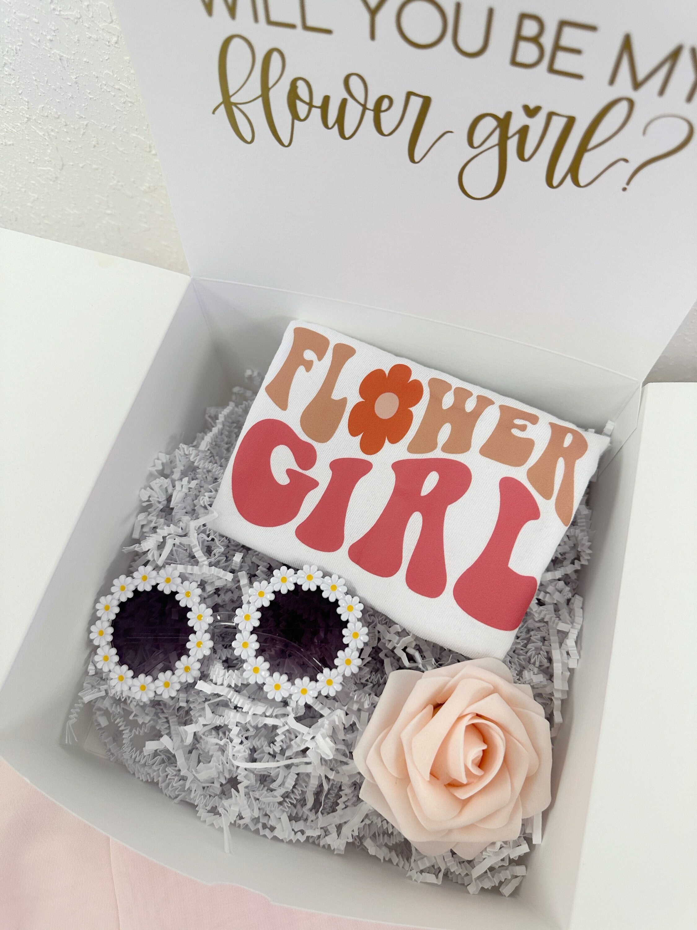 Flower girl proposal gift box will you be my flower girl retro flower