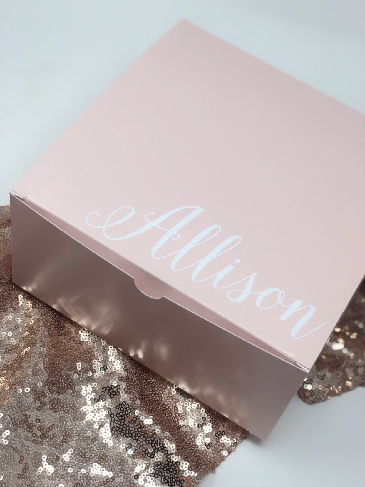 Large pink gift box bridesmaid proposal boxes personalized box with