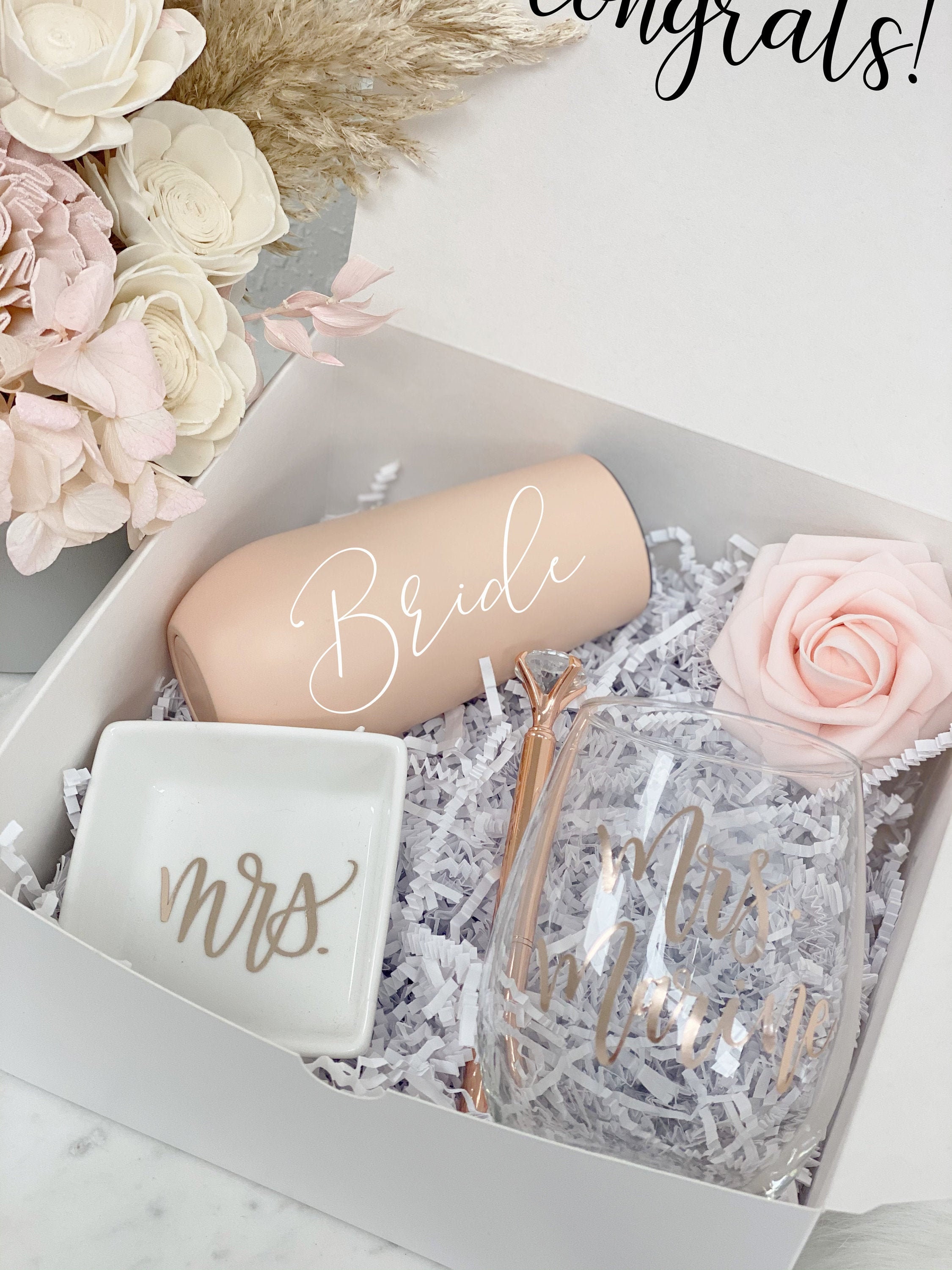future mrs gift box- bride gifts- bridal shower gifts- personalized wifey  gift- wedding ring finger mug- bride gift box engagement box idea