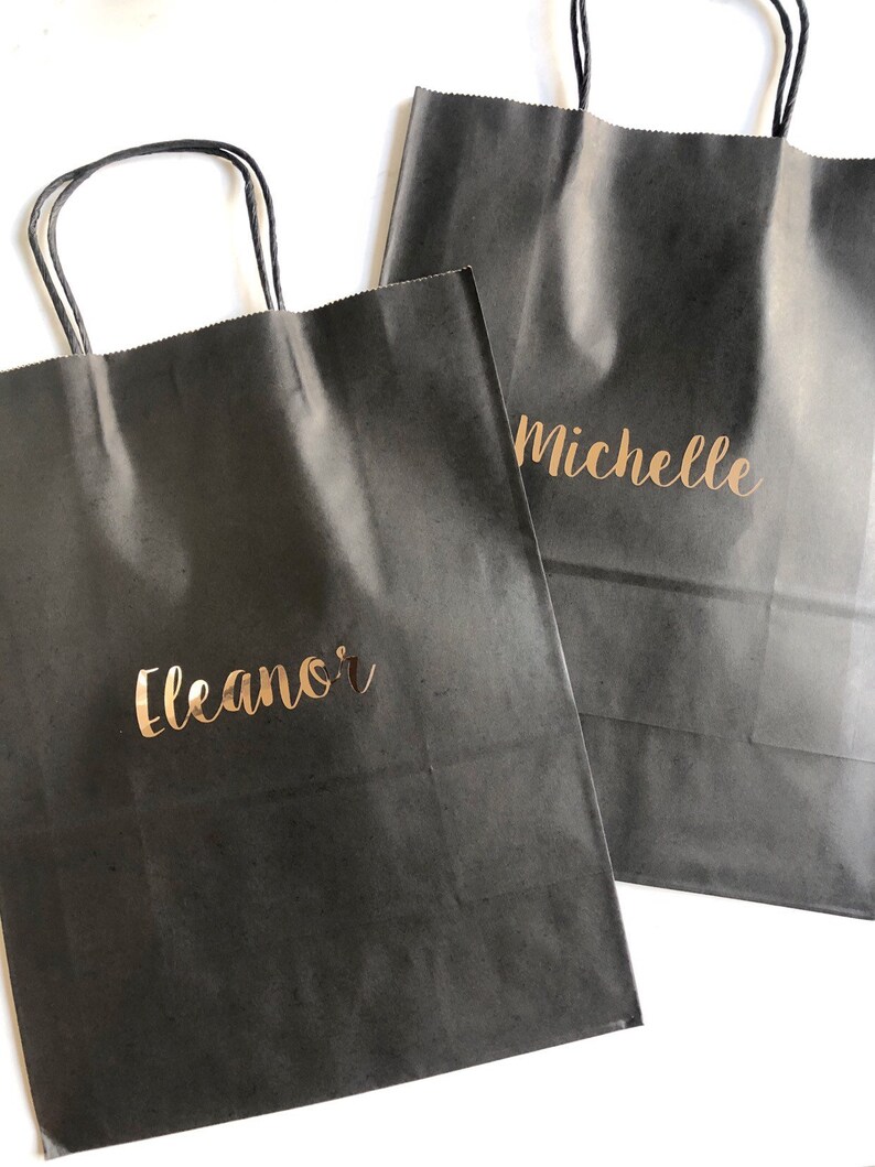 Bridesmaid Gift Bags Bachelorette Decor Gifts Black Gift Etsy