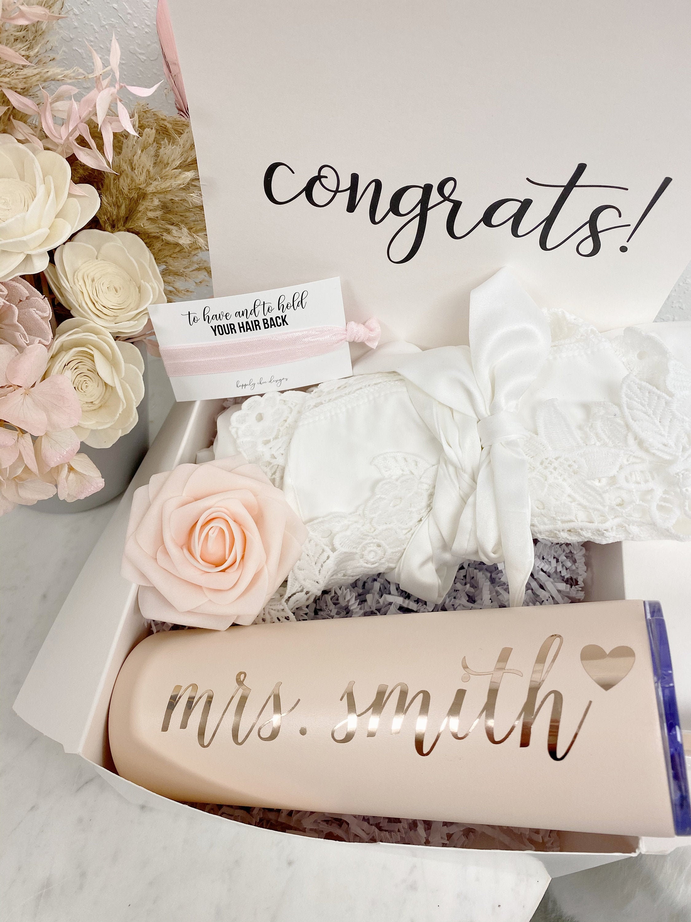 Bride Gift Box Set Engagement Gift Idea Bride White Satin Etsy Australia