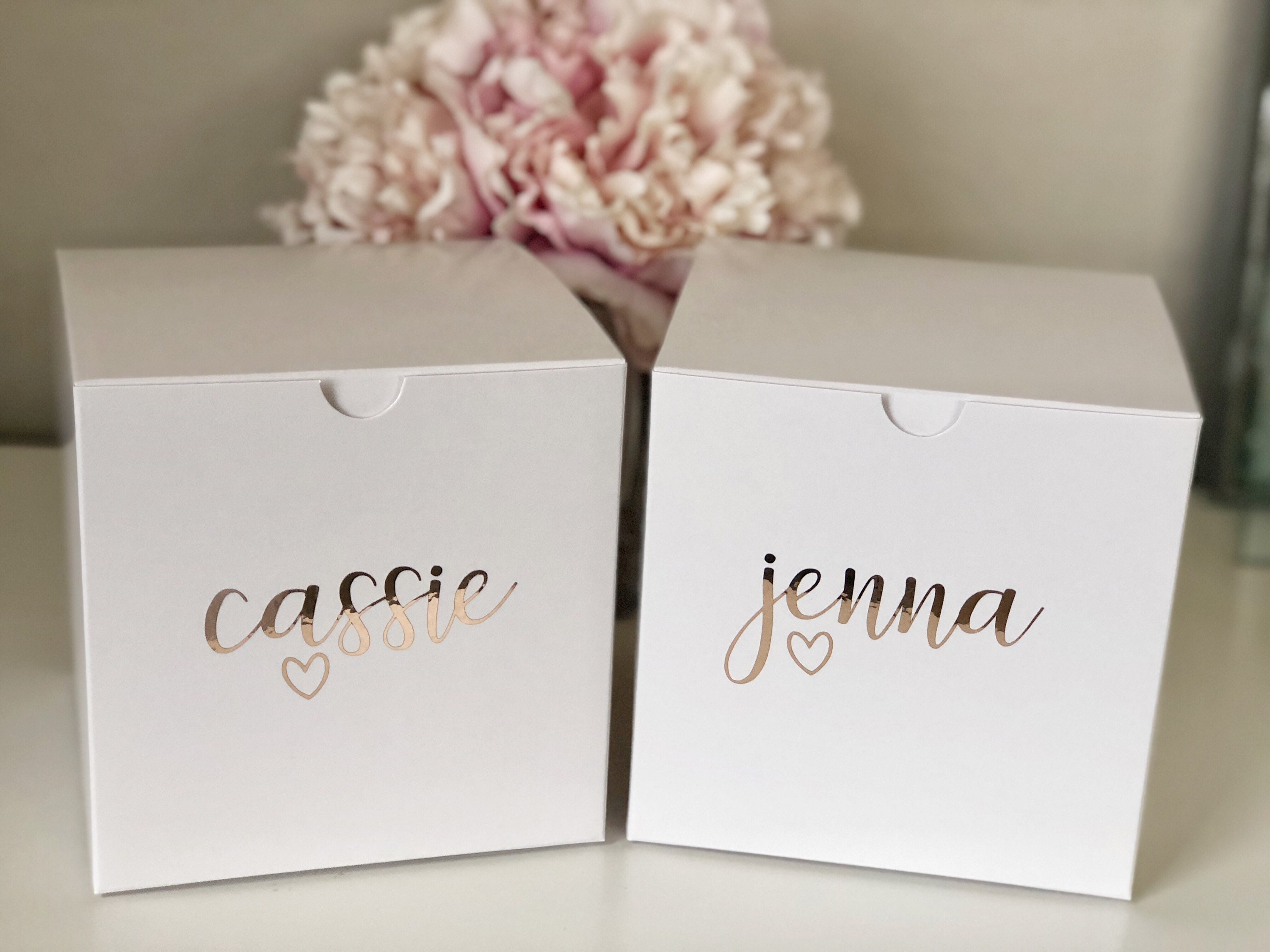 Rose gold gift box personalized gift boxes mug gift box 5x5x5 box