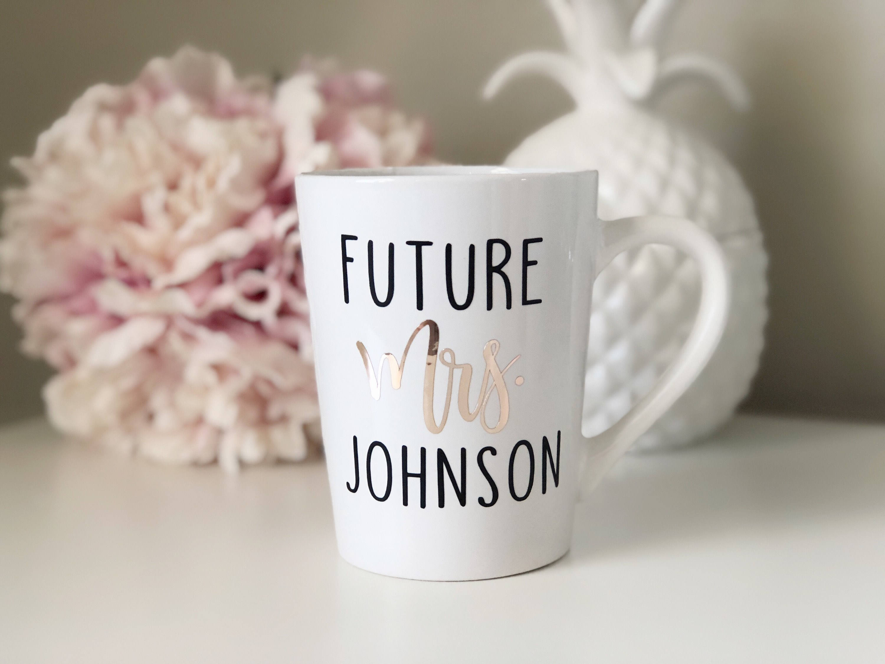 Future Mrs Mug Engagement Gift Personalized Future Mrs Mug Bride