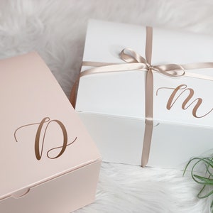 Bridesmaid initial proposal boxes- initialed gift boxes- will you be my bridesmaid boxes- personalized custom gift boxes- bridesmaids gifts