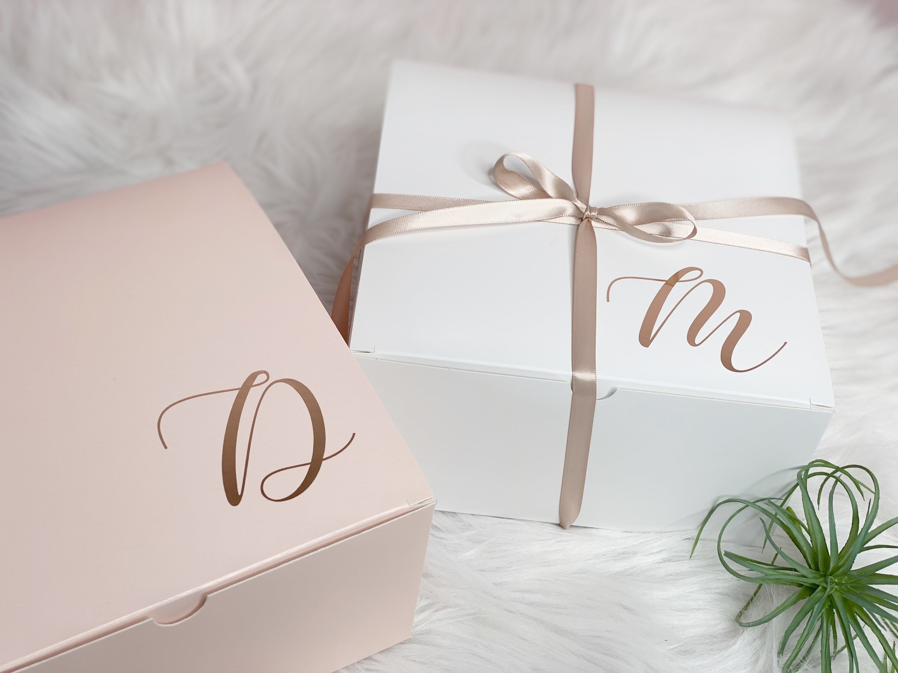 Bridesmaid initial proposal boxes initialed gift boxes will you be my bridesmaid boxes