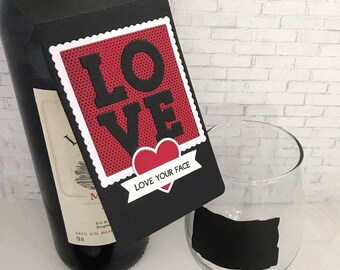 Love Wine Bottle Tag Set