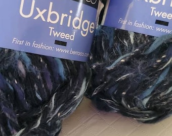Berroco Uxbridge Tweed Yarn: Wool Blend, 50g (Made in Italy)