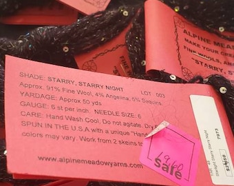 Alpine Meadow Artisan Sport Weight Yarn: Fine Wool, Angelina, Sequins (50 yds)