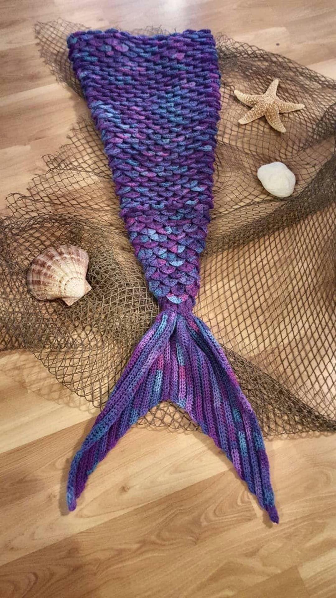Crochet Mermaid Personalised Mermaid Tail Blanket Mystical