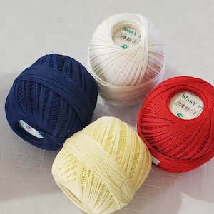 Steinbach Wolle Sissy 10 Mercerized Cotton Thread. Each ball 50g/280m. New/Unused.