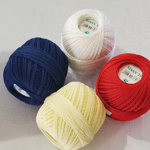 Steinbach Wolle Sissy 10 Mercerized Cotton Thread. Each ball 50g/280m. New/Unused.