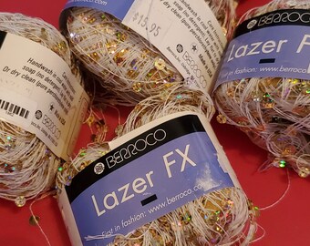 Berroco Lazer FX Yarn: 100% Polyester, 10g/64m