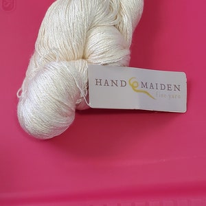 Hand Maiden Sea Lace Yarn. 70% Silk/30 Seacell 100g./775m. New/Unused. Original labels.