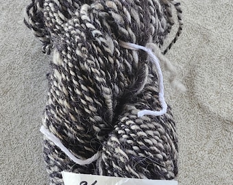 Handspun Alpaca Blend Art Yarn - Brown, 118 yds