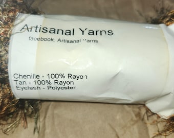 Artisanal Chenille Yarn: Rayon, Cotton & Polyester Blend (200 yds)