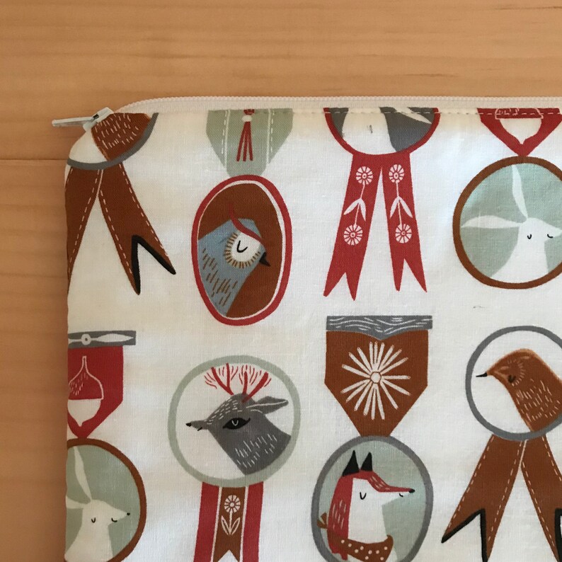 Small Woodland Animal Cross Stitch tote with Needle magnet
