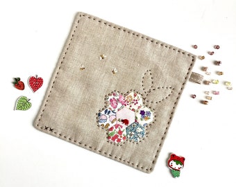 First Bloom Linen Coaster Pattern PDF