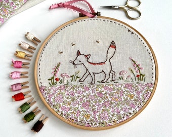 Meadow Walk Foxy Hand Embroidery Pattern PDF