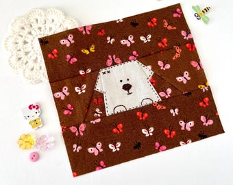 Woof the Dog Foundation Paper Piecing Pattern PDF