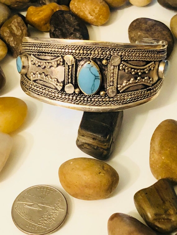 Afghan Bracelet - Turquoise Bracelet - Statement … - image 4