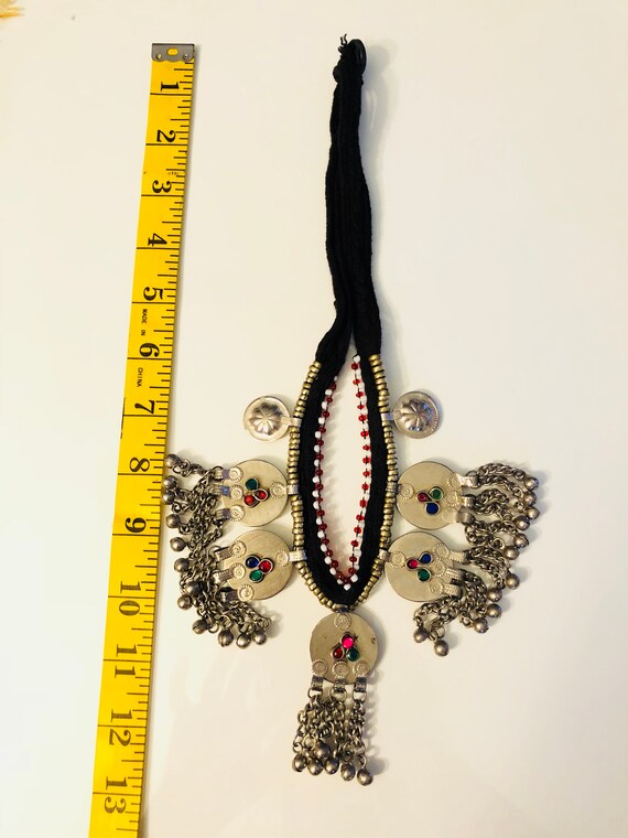 Afghan massive pendant necklace - boho tribal nec… - image 4