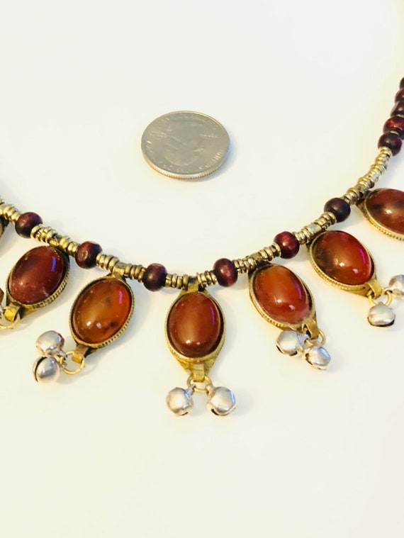 Carnelian Cassidy Bib Necklace- Afghan Tribal Jew… - image 1