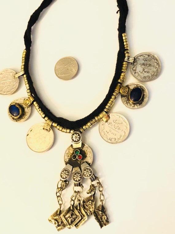 Afghan small pendant necklace - boho tribal neckl… - image 3