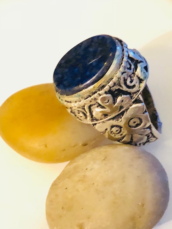 Afghan Kuchi ring- Lapis Lazuli Stone Jewelry- Bo… - image 2