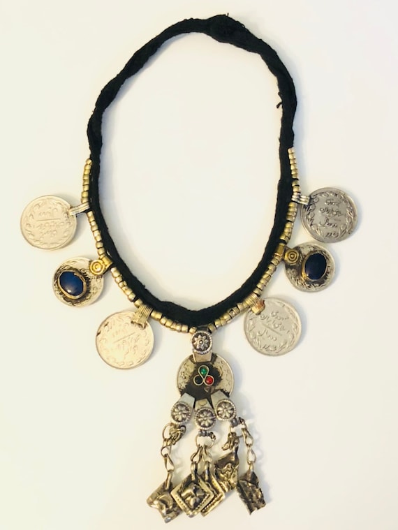 Afghan small pendant necklace - boho tribal neckl… - image 4