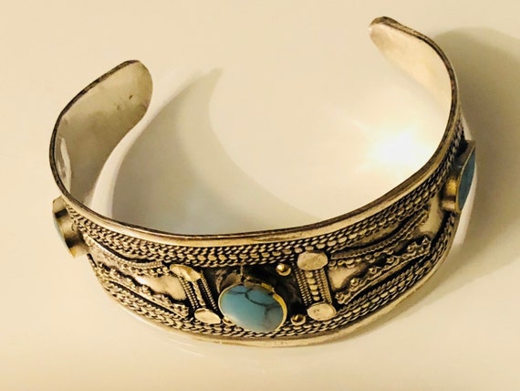 Afghan Bracelet - Turquoise Bracelet - Statement … - image 2