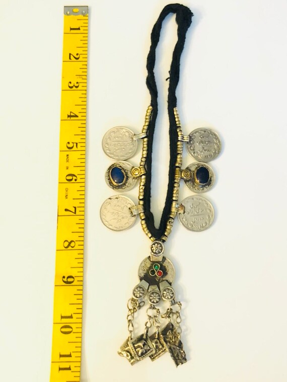 Afghan small pendant necklace - boho tribal neckl… - image 2