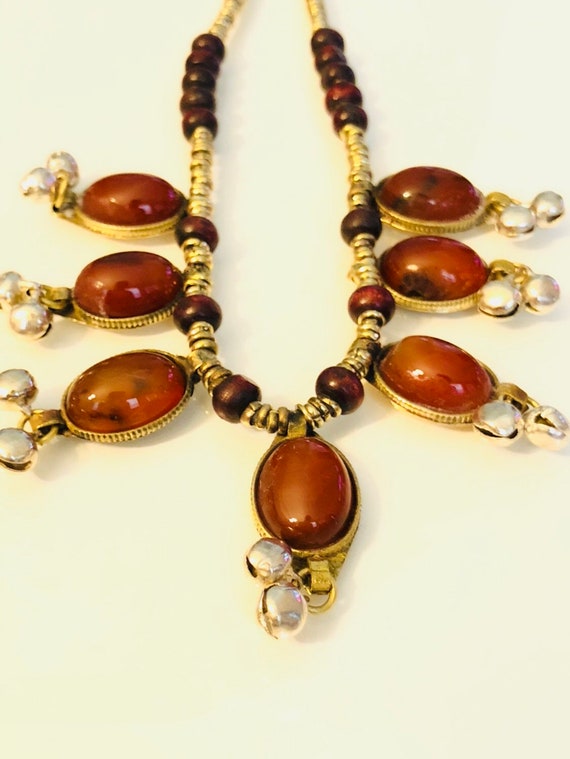 Carnelian Cassidy Bib Necklace- Afghan Tribal Jew… - image 4