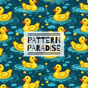 Ducks Seamless Repeat Pattern For Fabric Sublimation, Animal Repeating Fabric Design, Seamless Digital Pattern, Seamless File