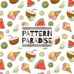 Summer Seamless Repeat Pattern For Fabric Sublimation, Ice cream Repeating Fabric Design, Seamless Digital Pattern, Seamless File
