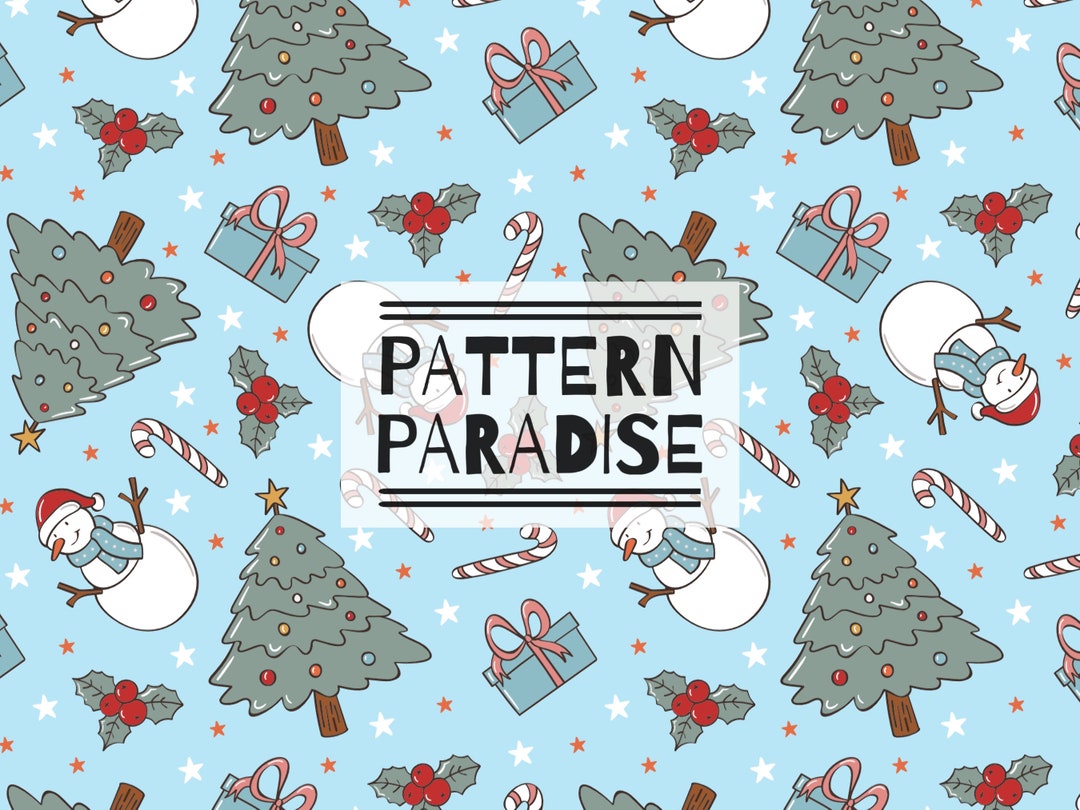 Christmas Seamless Repeat Pattern for Fabric Sublimation, Snowman ...