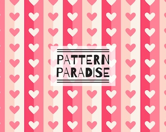 Seamless Pattern Valentines Repeating Fabric Design | Instant Download Printable Love Hearts | Commercial License Fabric Sublimation