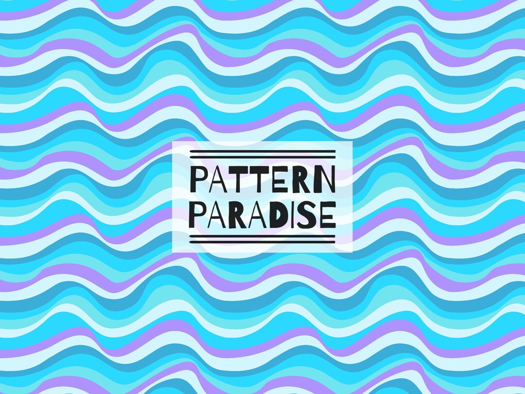 Seamless Pattern Summer Wave Repeating Fabric Design | Instant Download ...