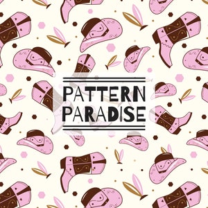 Western Seamless Repeat Pattern For Fabric Sublimation, Cowboy Boots Repeating Fabric Design, Seamless Digital Pattern, Seamless File