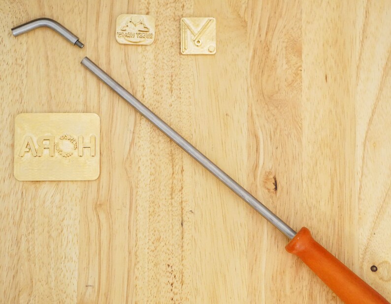 Custom Branding Hot Stamp With Wooden Handle and Changeable Etsy