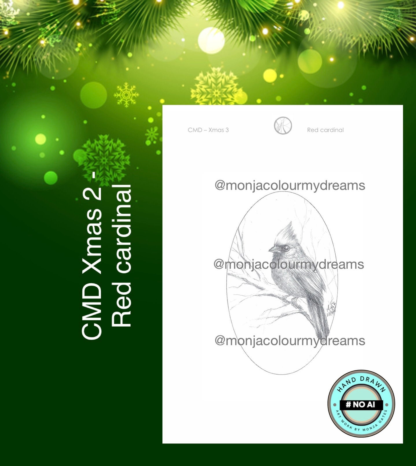 CMD Xmas 2- Red cardinal