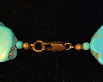 Turquoise statement necklace. Matching earrings available!!