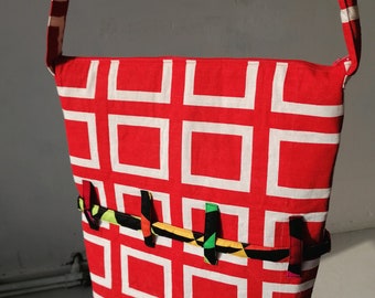 Red crossbody bag