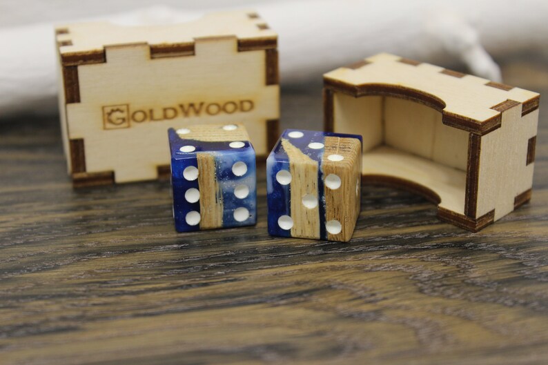 board game accessories resin wood dice for board games Custom resin dice set custom dice box rpg dice