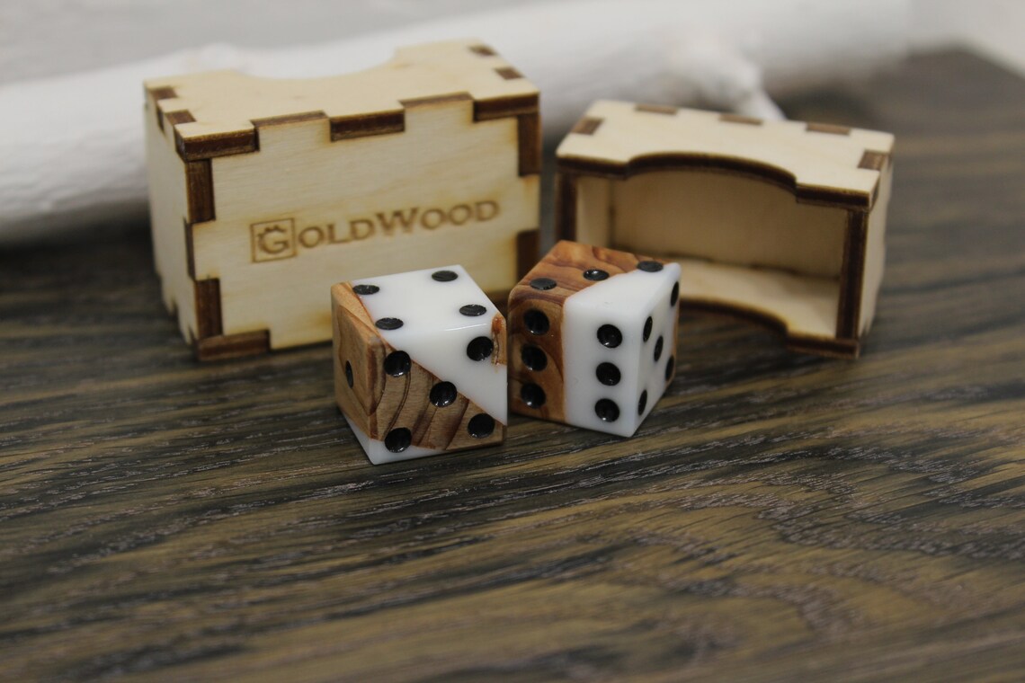 Custom resin dice set custom dice box resin wood dice for Etsy