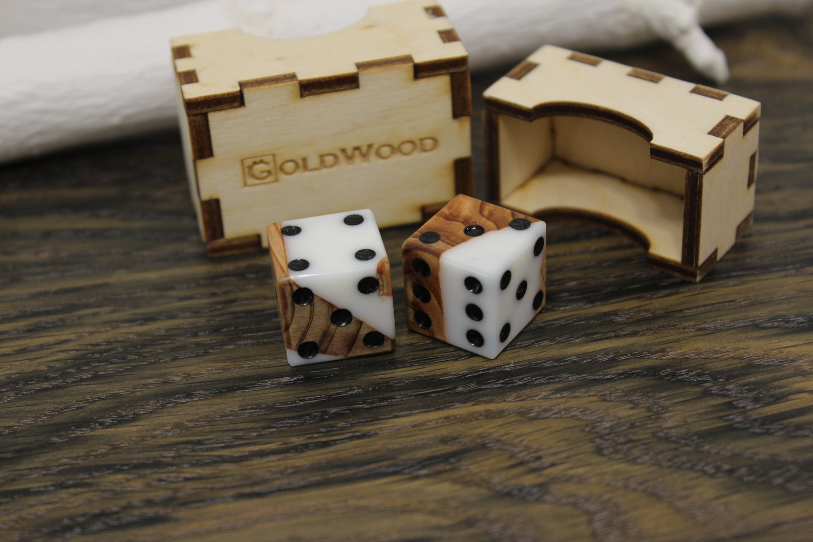Custom resin dice set custom dice box resin wood dice for Etsy