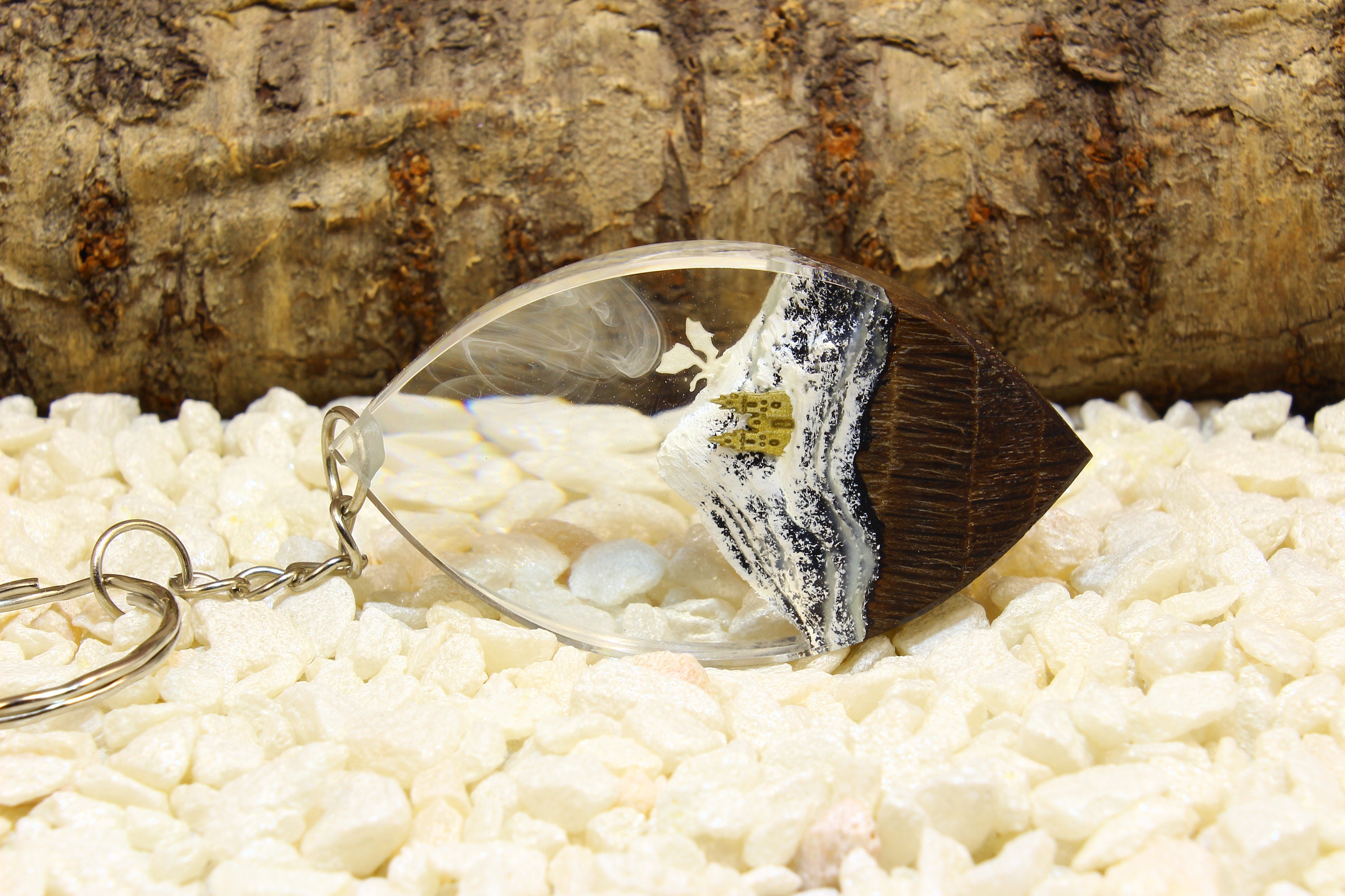 Resin Keychain Wood Resin Keyсhain for Women Gift Wooden Etsy