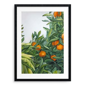 Orange tree. Original watercolor painting
