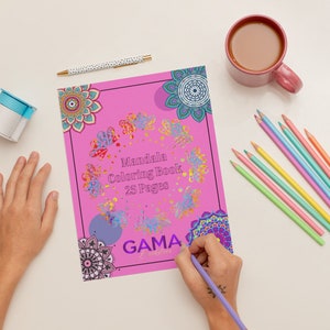 Adult Coloring Book, 25 Coloring Pages, Mandala Coloring, Coloring Book for Stress Relief and Relaxation (Instant Download PDF Edition)